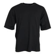 Dolce & Gabbana Svart Logotyp Präglad T-shirt Black, Herr