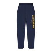 Sporty & Rich Sweatpants med logotyp Blue, Herr