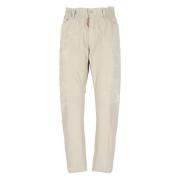 Dsquared2 Beige Bomulls Jeans med Sönderrevna Detaljer Beige, Herr