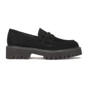 Kazar Svarta mocka slip-on skor Black, Dam