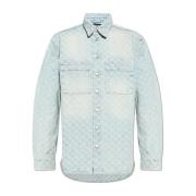 Misbhv Denimskjorta med monogram Blue, Herr