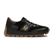 Kazar Svarta sneakers med kontrasterande sula Black, Dam