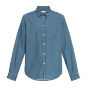 Samsøe Samsøe 'Saryan' denim skjorta Blue, Herr