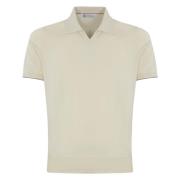 Brunello Cucinelli Bomull T-shirts och Polos Beige, Herr