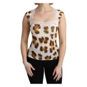 Roberto Cavalli Leopard Lingeri Topp Multicolor, Dam