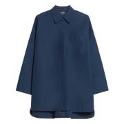 Max Mara Kobolt Blå Natt Stil Klänning Blue, Dam