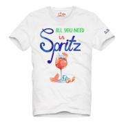 MC2 Saint Barth Klassisk Bomull T-shirt Spritz White, Herr