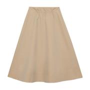 Luisa Cerano Skimrande utomhus Changeant Gabardine Kjol Beige, Dam