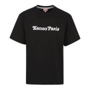 Kenzo Svart T-shirt med unik detalj Black, Herr