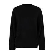 The Attico Svart Tröja Elegant Crew Neck Black, Dam