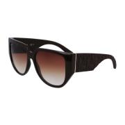 Salvatore Ferragamo Oversized Acetat Solglasögon Sf1088Se Brown, Dam