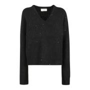 Laneus Stilig Jumper för en Trendy Look Black, Dam