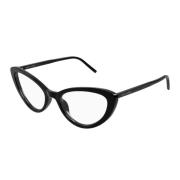 Saint Laurent Tunn acetat kattögon glasögon Black, Unisex