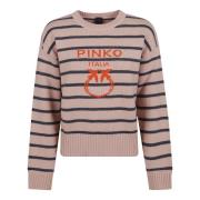 PINKO Grå Sweatshirt med Chic Design Multicolor, Dam