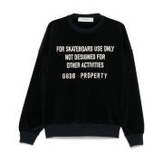 Golden Goose Svart Broderad Sweatshirt Stilren Black, Herr