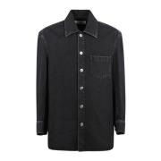 Lanvin Rak overshirt i trendig stil Black, Herr