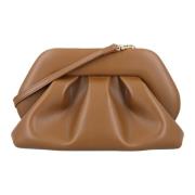 THEMOIRè Karamell Vegan Tyg Clutch Handväska Brown, Dam