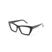 Saint Laurent Svart Mica Optisk Ram Black, Dam