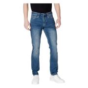 Armani Exchange Smala Jeanskollektion med Bomullsblandning Blue, Herr