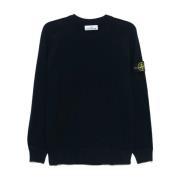 Stone Island Avslappnad Stickad Tröja Black, Herr