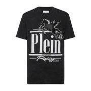 Philipp Plein Avslappnad Bomull T-shirt Black, Herr