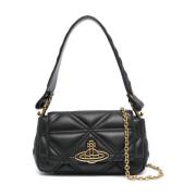 Vivienne Westwood Svart Foldover Topp med Avtagbara Remmar Black, Dam