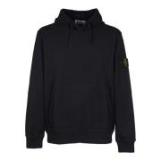 Stone Island Svart Ekologisk Bomullsfleece Tröja Black, Herr