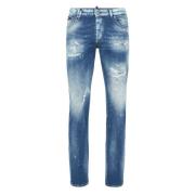 Philipp Plein Slim-Fit Stiliga Herr Jeans Blue, Herr