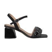 Alma EN Pena Sandal med Strass Black, Dam