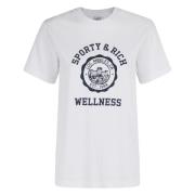 Sporty & Rich Logotyp T-shirt White, Dam