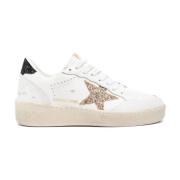 Golden Goose Glitter Star Lädersneakers White, Dam