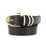 Chloé Läderarmbandbälte med mässingsdetalj Black, Dam