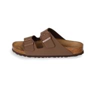 Birkenstock Klassiska Velour Sandaler med Textilspännen Brown, Herr