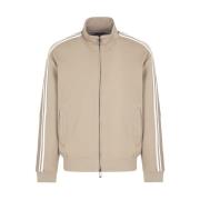 Emporio Armani Diagonal Zip Sweatshirt Beige, Herr