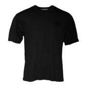 Dolce & Gabbana Svart Bomull Crew Neck T-shirt Black, Herr