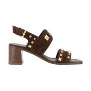 Valentino Garavani Flat Sandals Brown, Dam