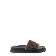 Fendi Diagonal FF Jacquard Slide Brown, Herr