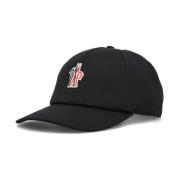 Moncler Grenoble Branding Canvas Cap Svart Black, Unisex