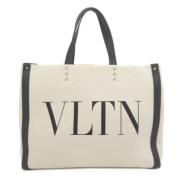 Valentino Vintage Pre-owned Canvas handvskor White, Dam