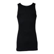 Dolce & Gabbana Svart Bomull Tank T-shirt Black, Herr