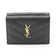 Yves Saint Laurent Vintage Pre-owned Laeder plnbcker Black, Dam