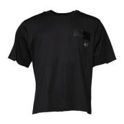 Dolce & Gabbana Svart Bomull Crew Neck T-shirt Black, Herr