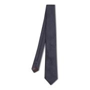 Canali Elegant Geometrisk Sidenslips Blått Design Blue, Herr