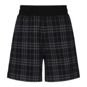 Burberry Blå Bomull Elastisk Midja Shorts Blue, Herr