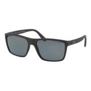 Polo Ralph Lauren Matte Black/Grey Solglasögon PH 4133 Black, Herr