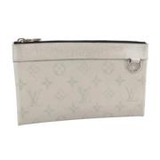 Louis Vuitton Vintage Pre-owned Laeder kuvertvskor Gray, Dam