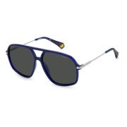 Polaroid Bl plast solglasgon modern stil Blue, Unisex