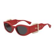 Moschino Röda Resin Solglasögon med UV-skydd Red, Dam