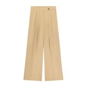 Dries Van Noten Beige Stiliga Byxor Beige, Dam