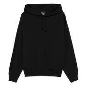 Y-3 Svart Grafisk Hoodie med Delade Fickor Black, Herr